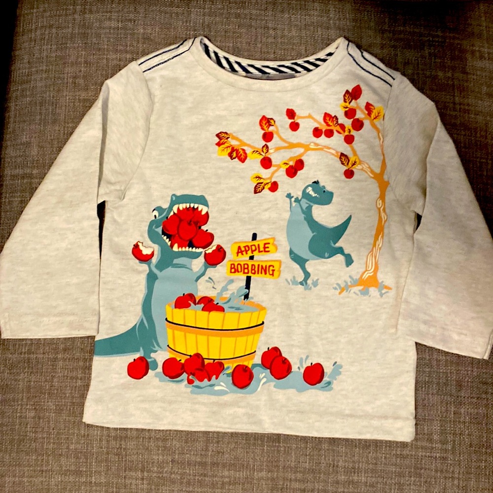Brand new Jarvis Archer 12 months dinosaur apple bobbing long sleeve shirt